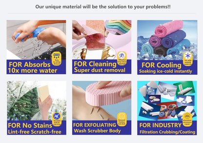 Clean Cham Synthetic Chamois Cloth (Assorted, Pack of 1)